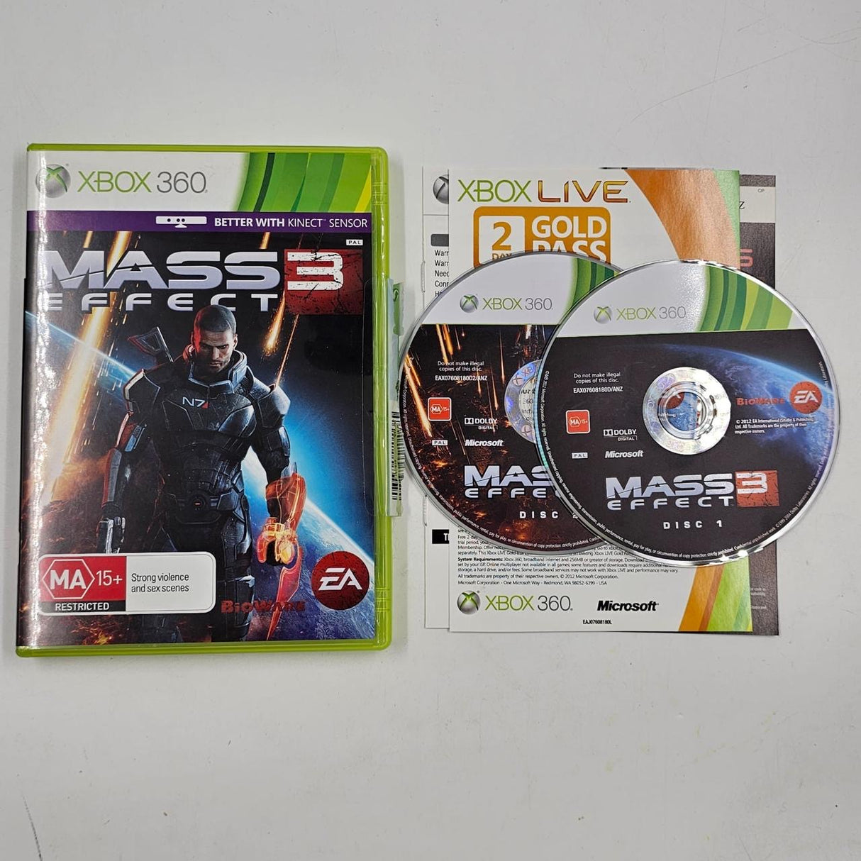 Mass Effect 3 Xbox 360 Game + Manual PAL – Trippy Trades