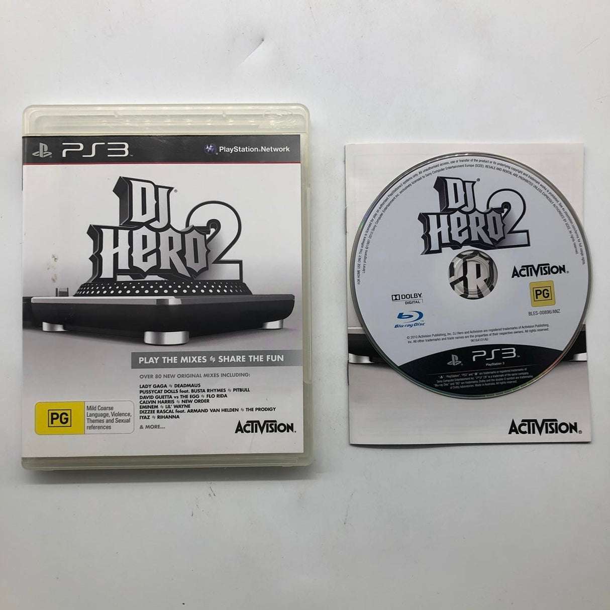 DJ Hero 2 PS3 Playstation 3 Game + Manual