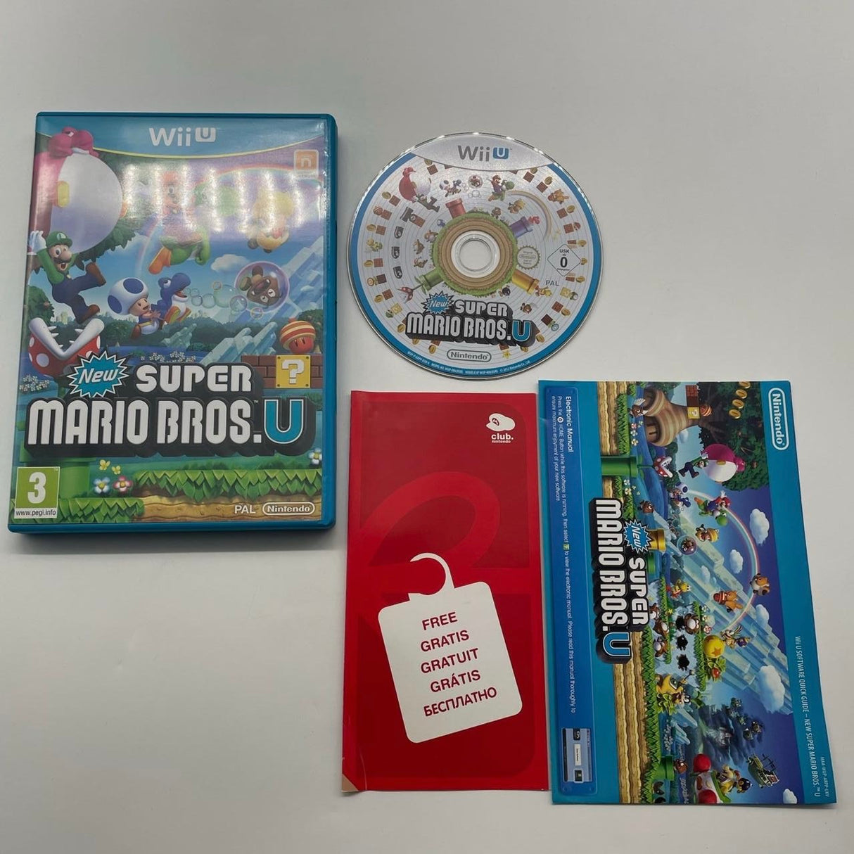 New Super Mario Bros U Nintendo Wii U Game + Manual PAL