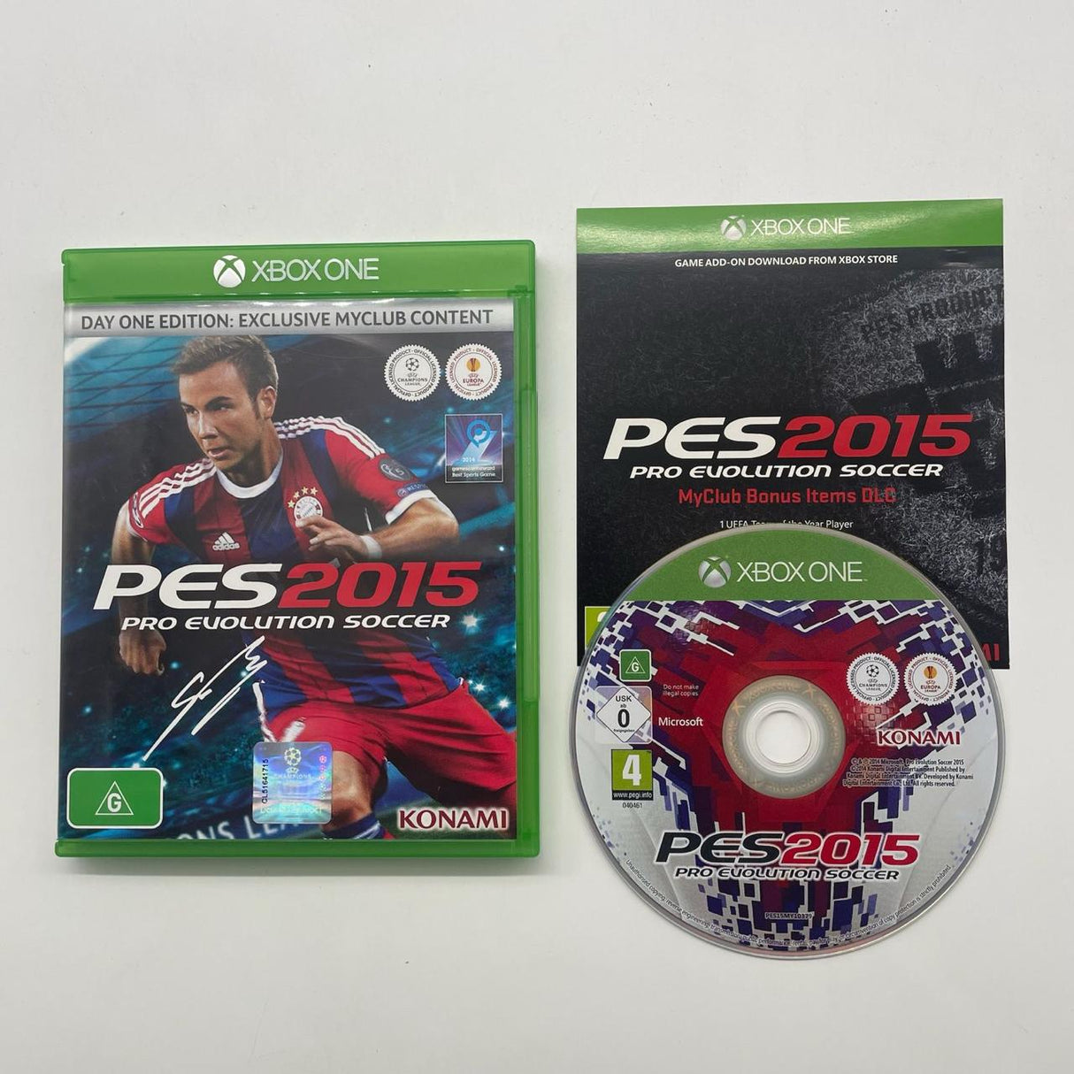 PES Pro Evolution Soccer 2015 Xbox one Game + Manual PAL