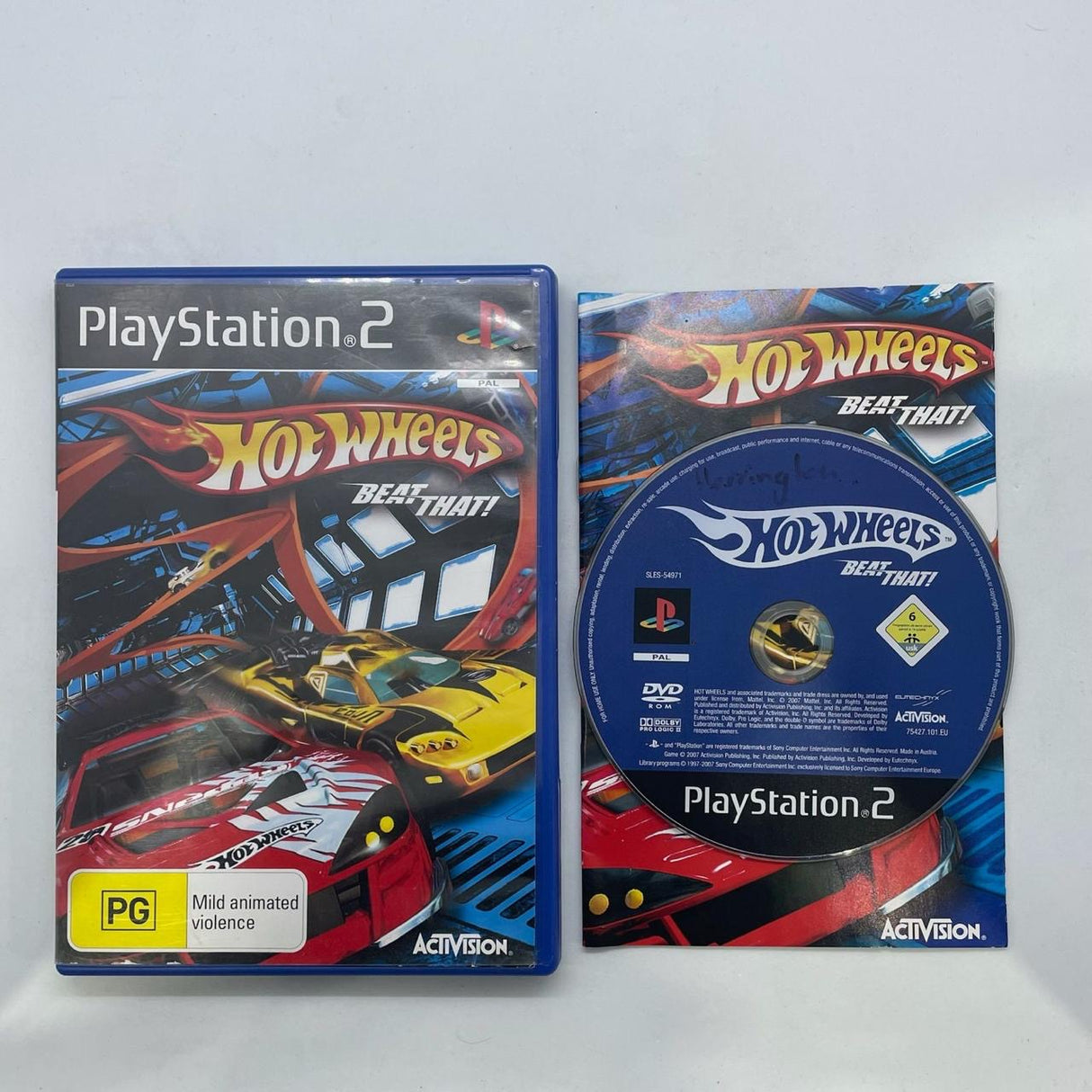 Hot Wheels Beat That PS2 Playstation 2 Game + Manual PAL