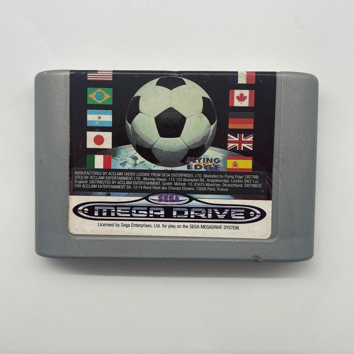 Champions World Class Soccer Sega Mega Drive Game Cartridge PAL