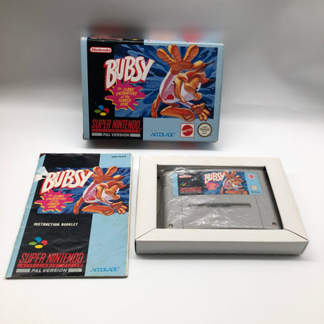 Bubsy Super Nintendo SNES Game Boxed Complete PAL 9JE4 - Trippy Trades 