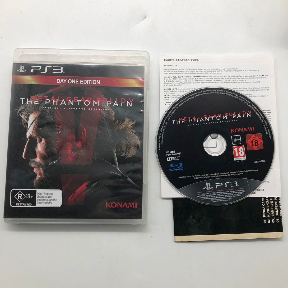 Metal Gear Solid V The Phantom Pain PS3 Playstation 3 Game + Manual PAL