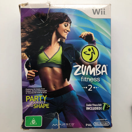 Zumba Fitness 2 II Nintendo Wii Game Boxed + Belt 28A4 - Trippy Trades 