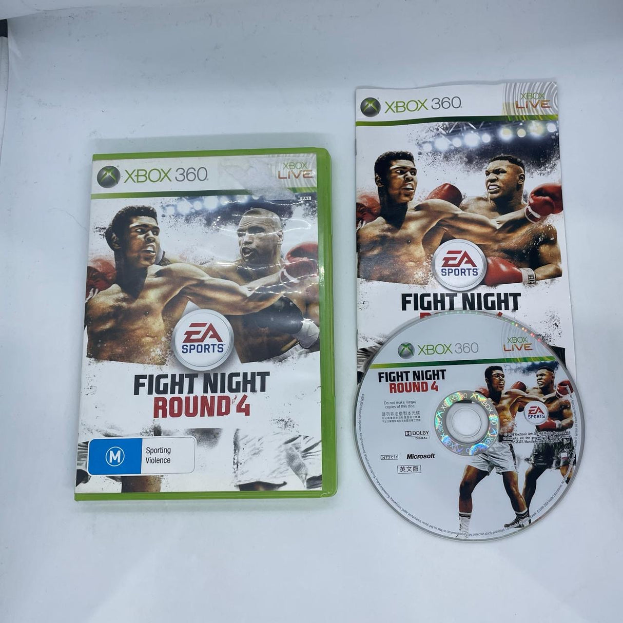 EA Sports Fight Night Round 4 Xbox 360 Game + Manual PAL