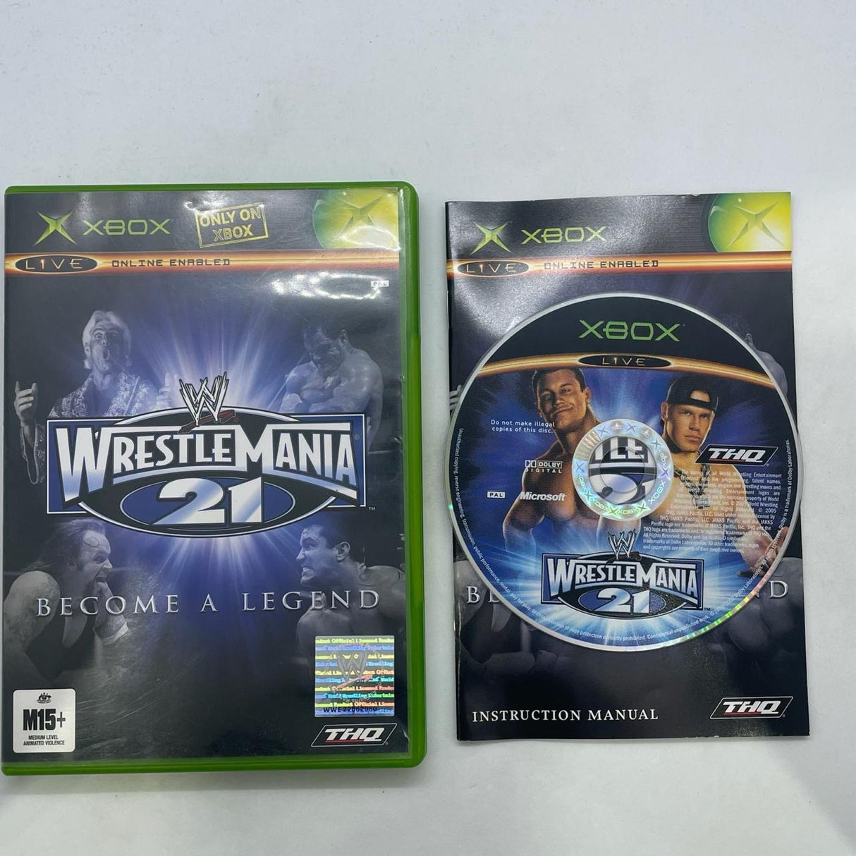 WWE: Wrestle Mania 21 Xbox Original Game + Manual PAL