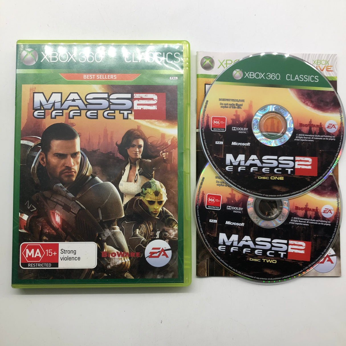 Mass Effect 2 Xbox 360 Game + Manual PAL 25AU4