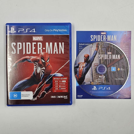 Marvel Spider-man PS4 Playstation 4 Game + Manual 16JE4 - Trippy Trades 