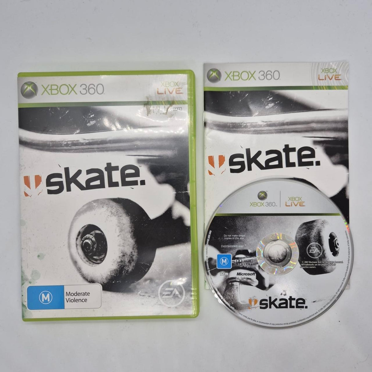 Skate Xbox 360 Game + Manual PAL