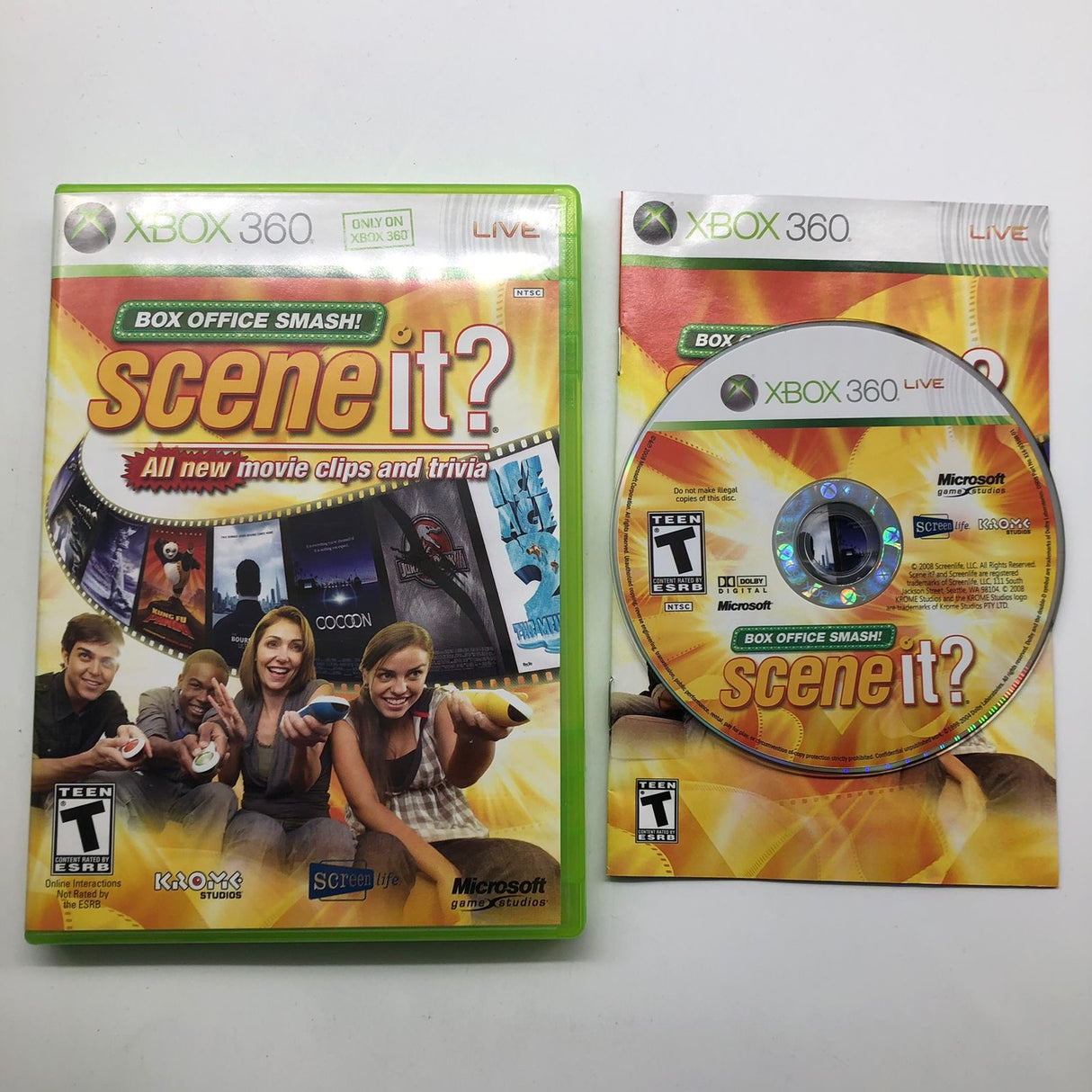 Scene It? Box Office Smash Xbox 360 Game + Manual PAL