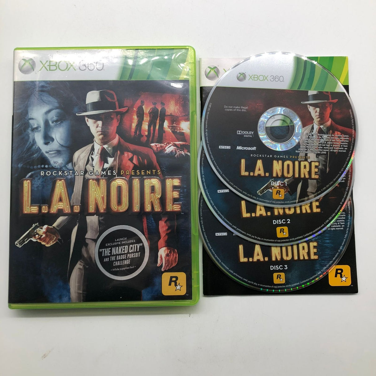 L.A Noire Xbox 360 Game + Manual PAL 25AU4