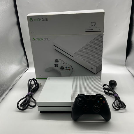 Microsoft Xbox One S 1TB White Console + Controller + Power Cable