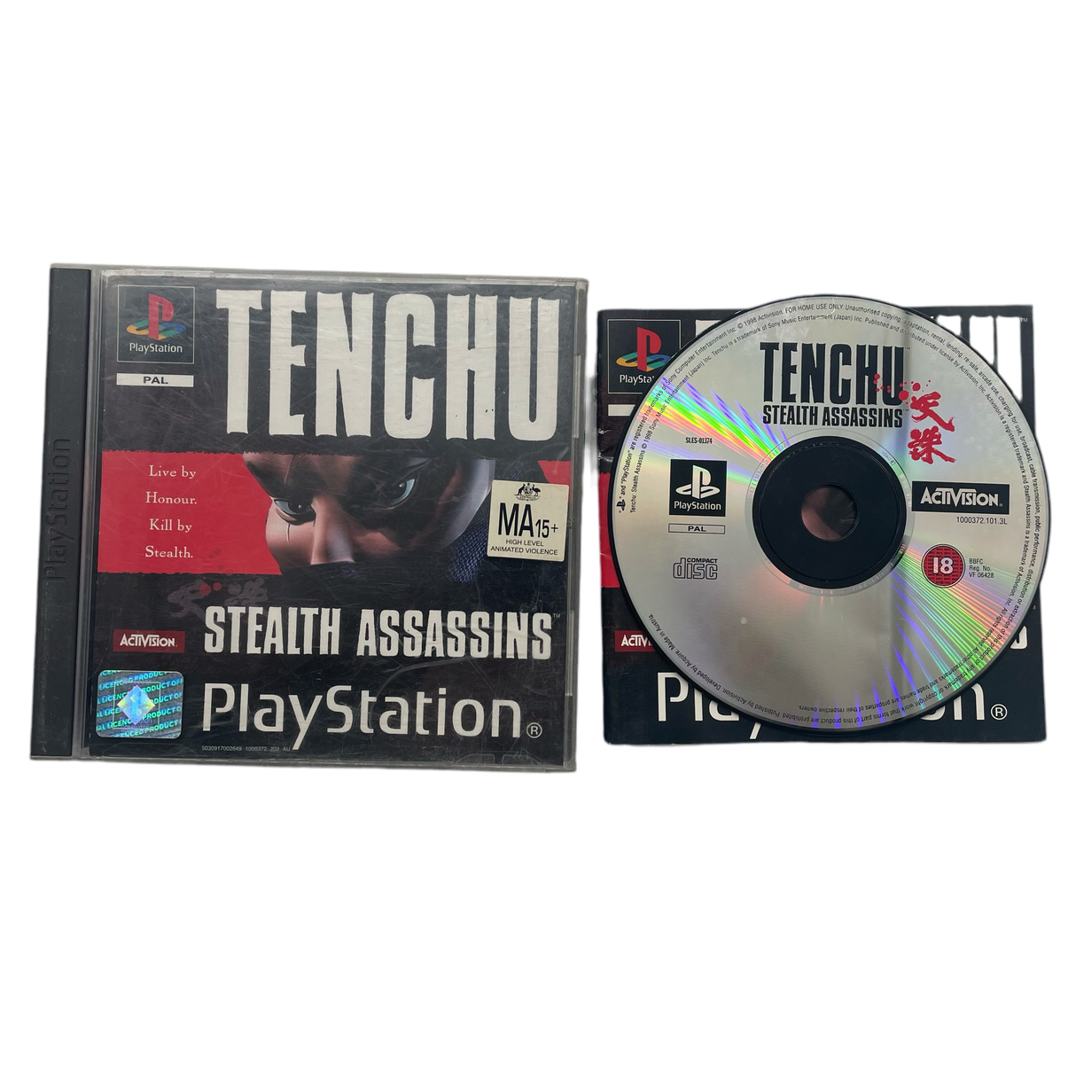 Tenchu Stealth Assassins PlayStation 1 PS1 Game + Manual PAL