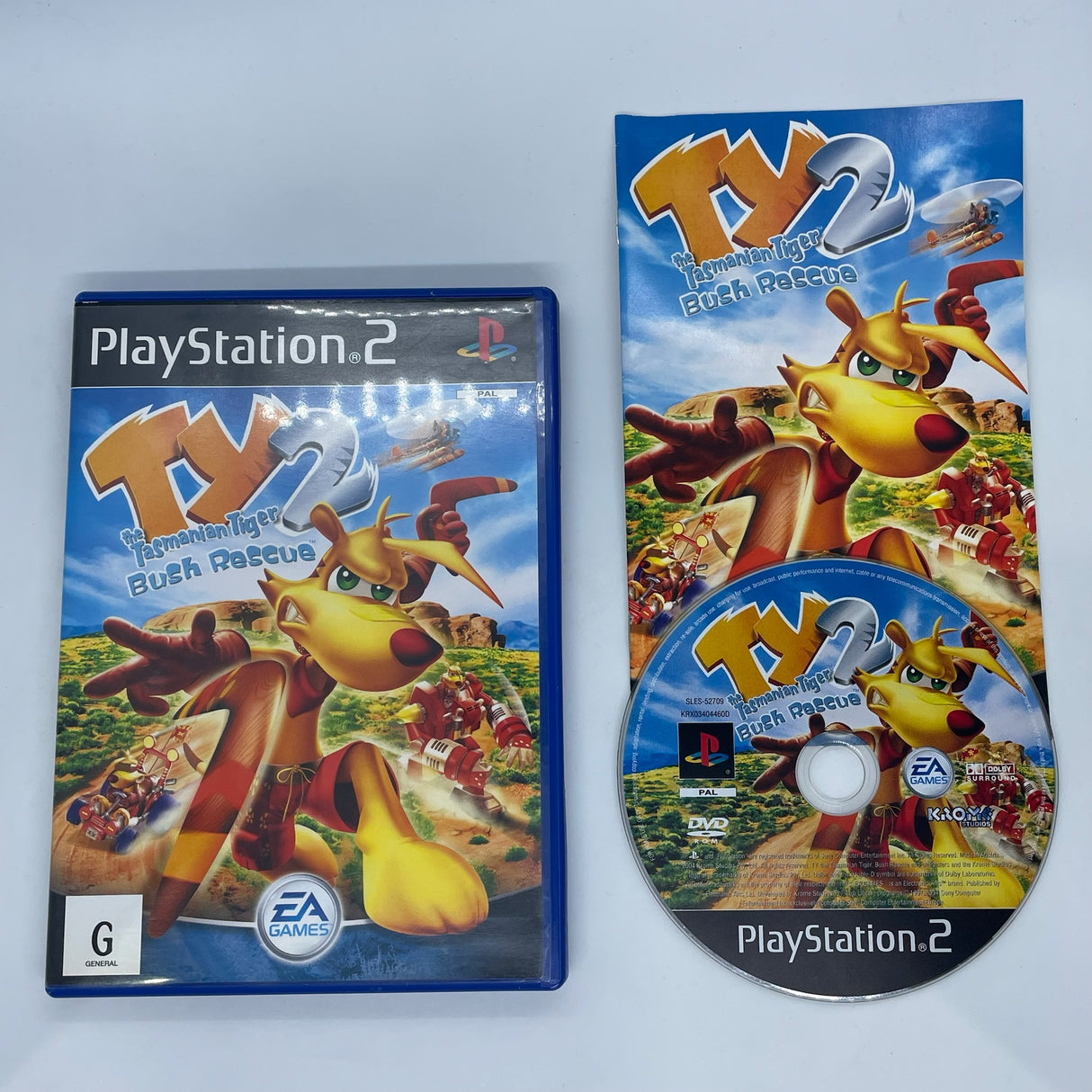 Ty the Tasmanian Tiger 2 Bush Rescue PS2 Playstation 2 Game + Manual PAL