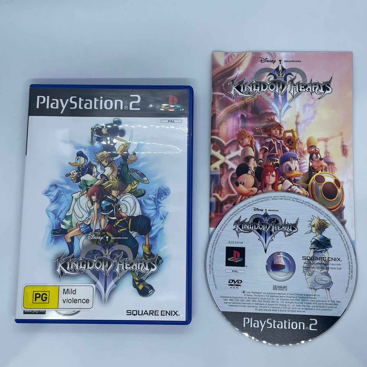 Kingdom Hearts II 2 PS2 Playstation 2 Game + Manual PAL