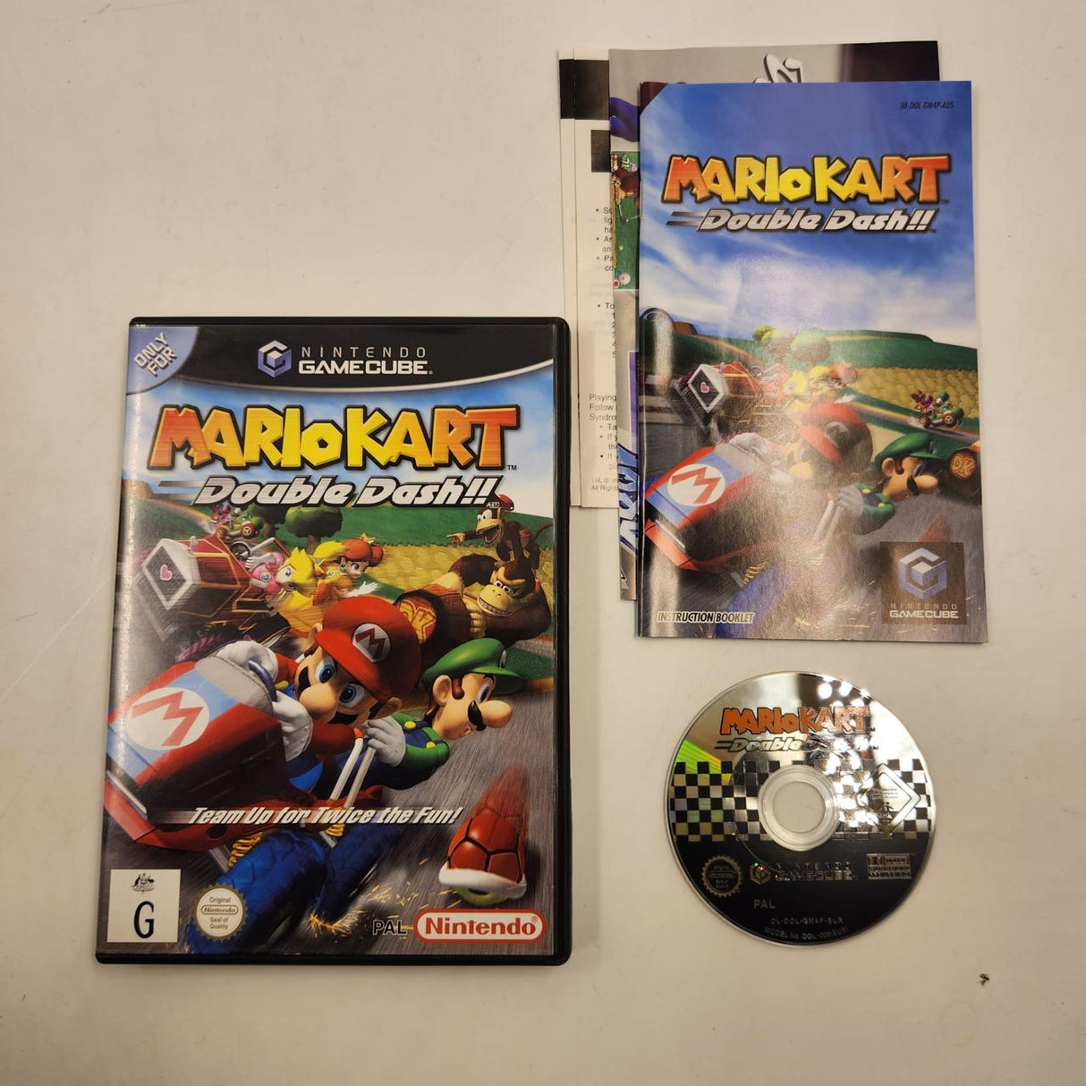 Mario Kart Double Dash Nintendo Gamecube Game + Manual PAL 28JY4 - Trippy Trades 