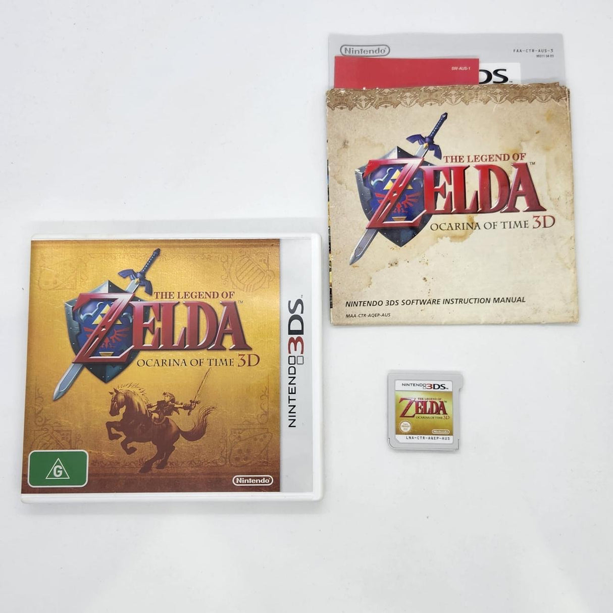 The Legend of Zelda Ocarina of Time Nintendo 3DS Game + Manual PAL