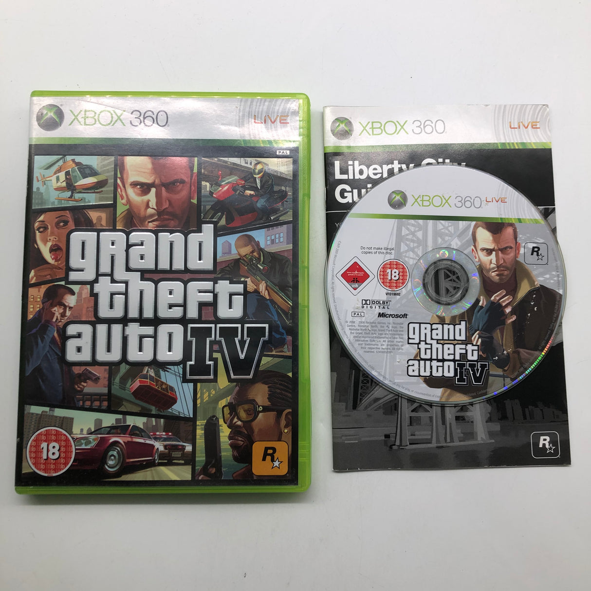 Grand Theft Auto IV Xbox 360 Game + Manual PAL 25AU4