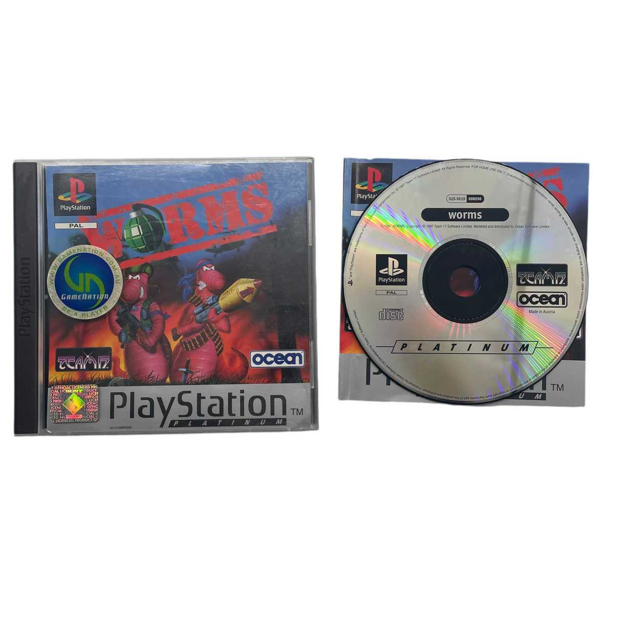 Worms PlayStation 1 PS1 Game + Manual PAL