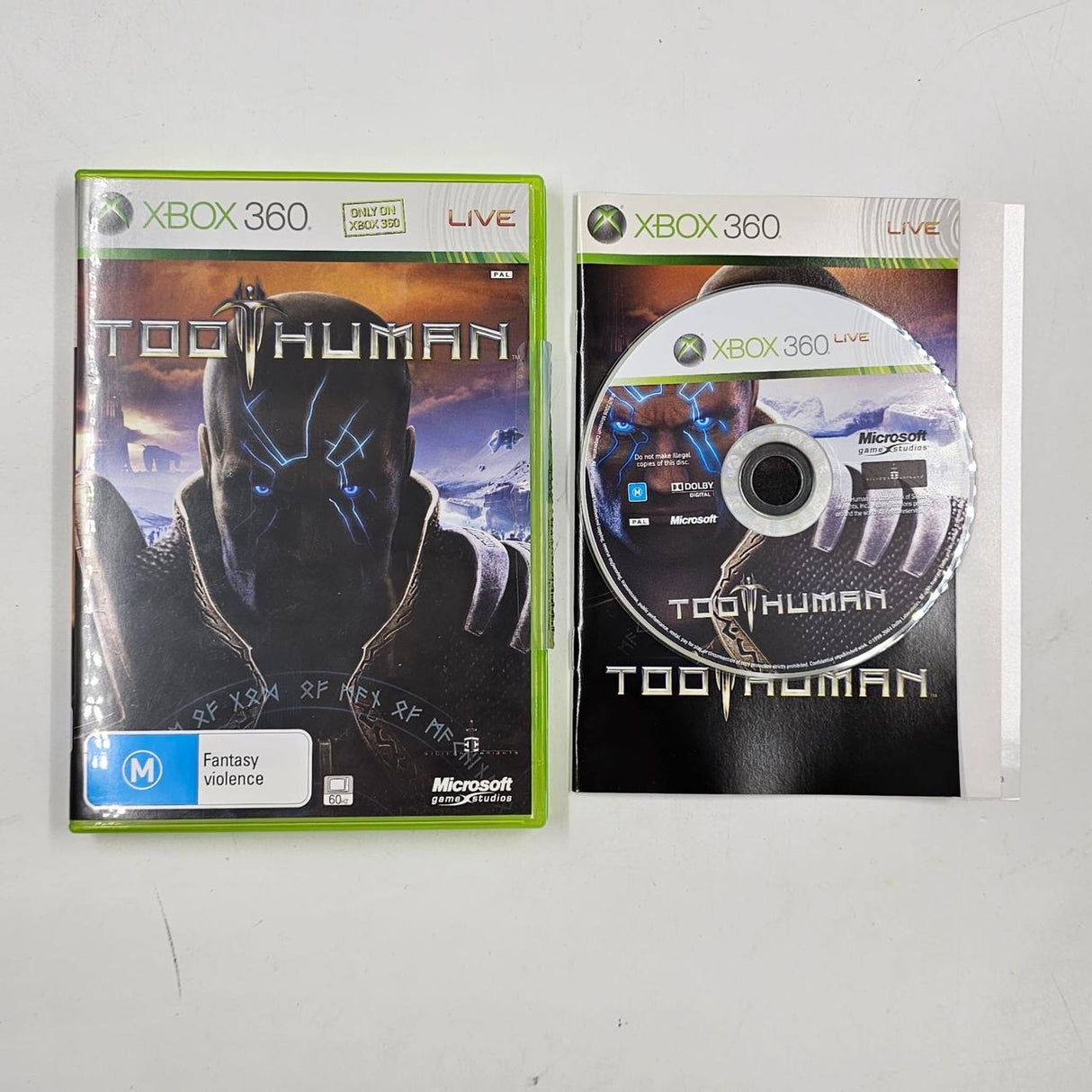 Too Human Xbox 360 Game + Manual PAL 16JE4 - Trippy Trades 