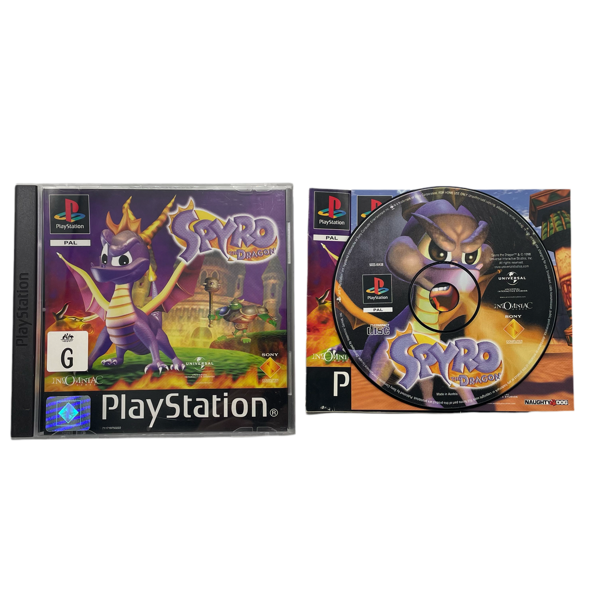 Spyro the Dragon PlayStation 1 PS1 Game + Manual PAL