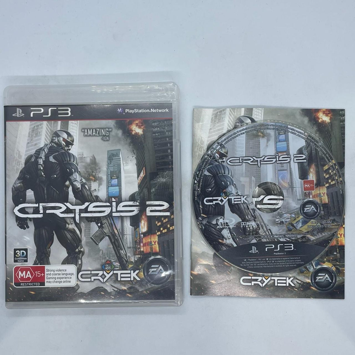 Crysis 2 II PS3 PlayStation 3 game + Manual