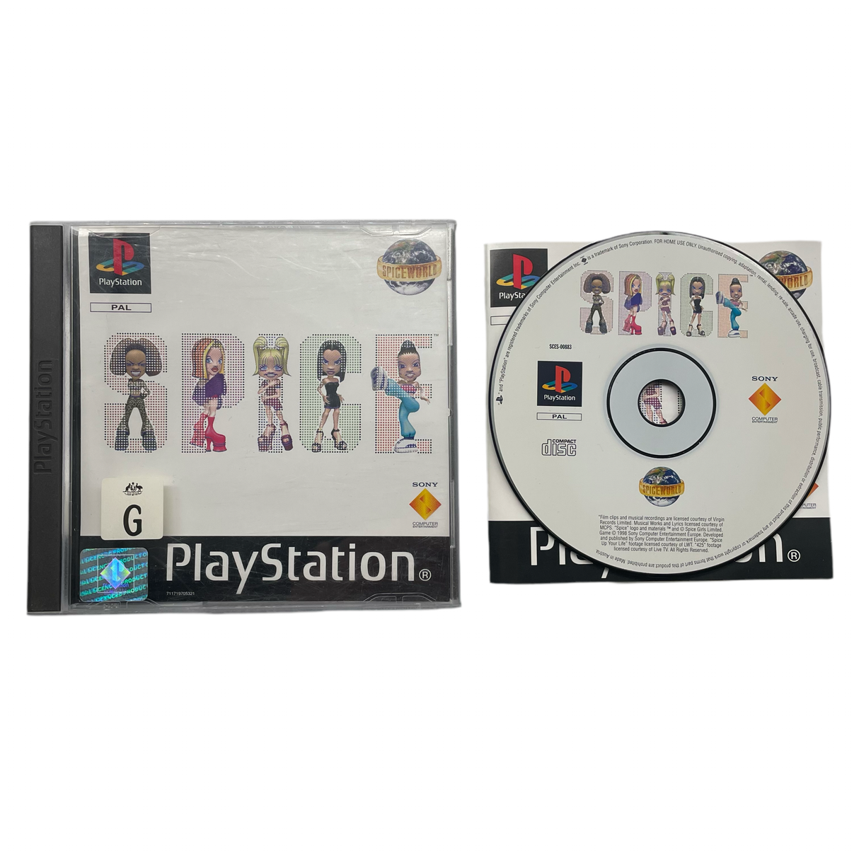 Spice World PlayStation 1 PS1 Game + Manual PAL