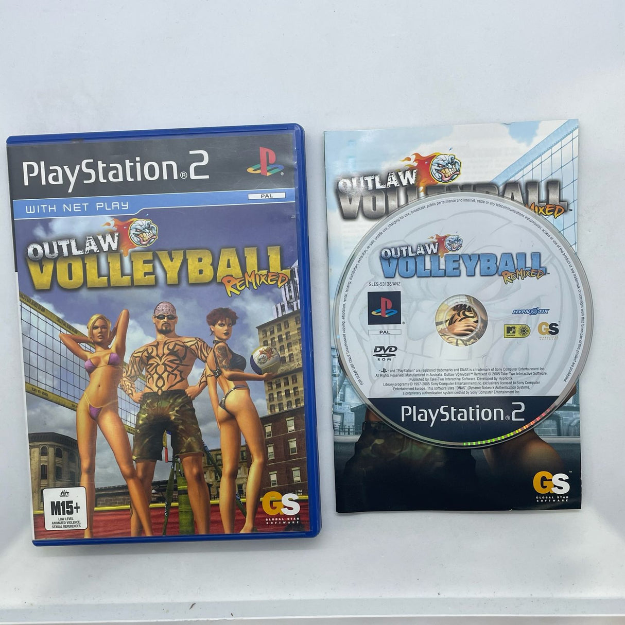 Outlaw Volleyball Remixed PS2 Playstation 2 Game + Manual PAL