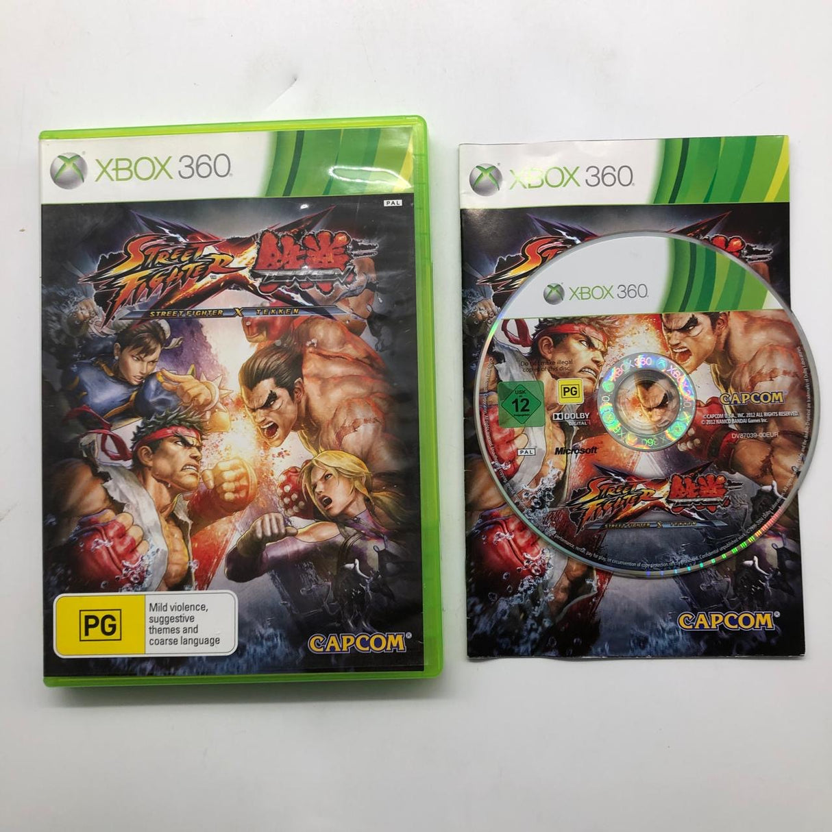 Street Fighter X Tekken Xbox 360 Game + Manual PAL 25AU4