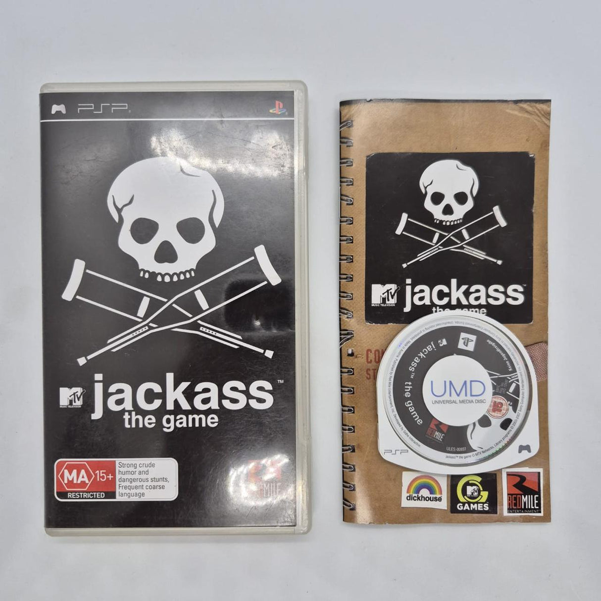 Jackass The Game PSP Playstation Portable Game + Manual