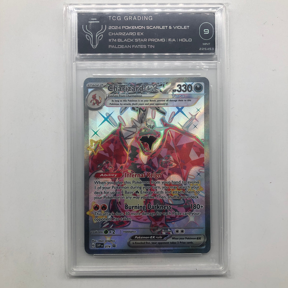 Charizard EX Pokemon Card SVP 074 Scarlet & Violet Black Star promo Graded TCG 9 25AU4