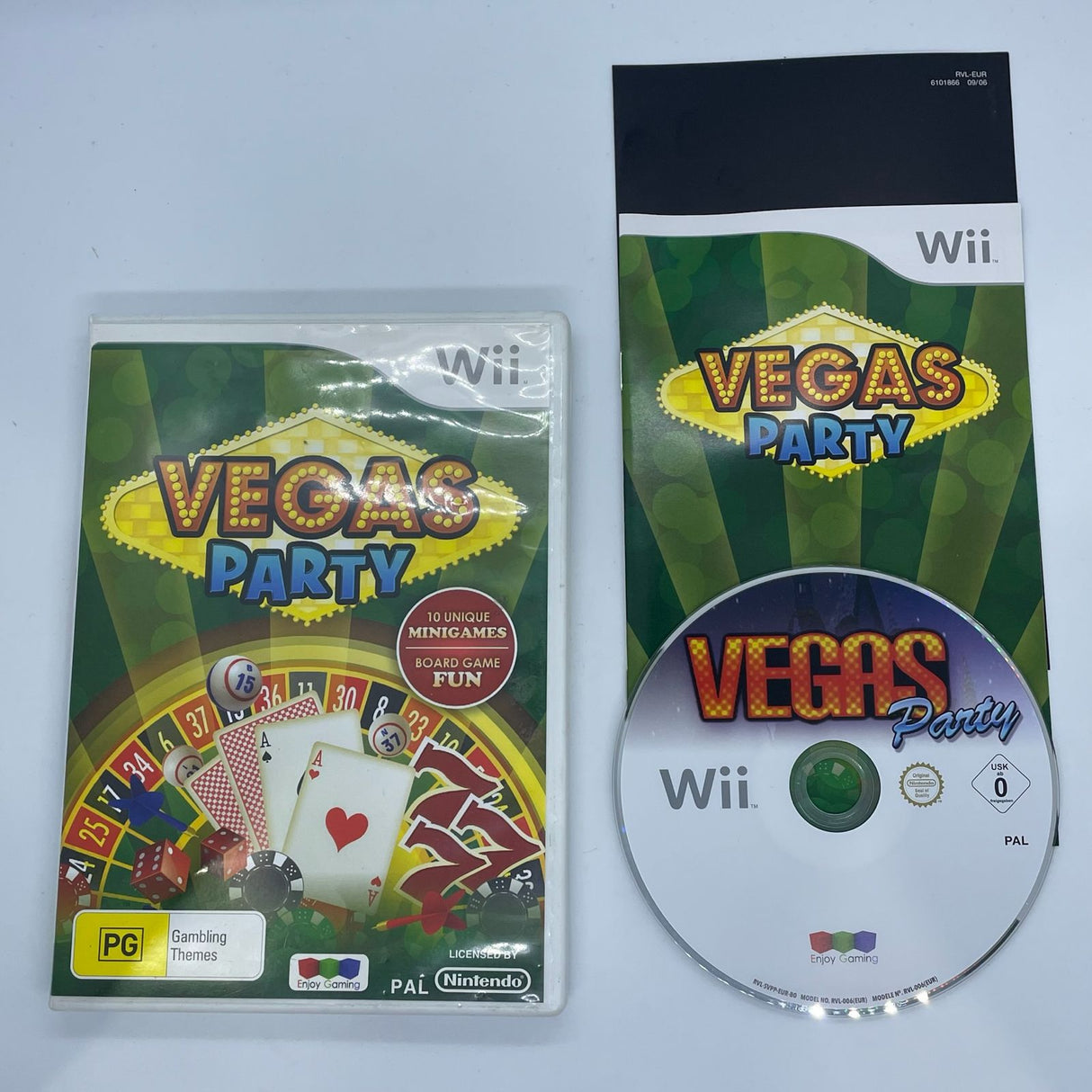 Vegas Party Nintendo Wii Game + Manual PAL