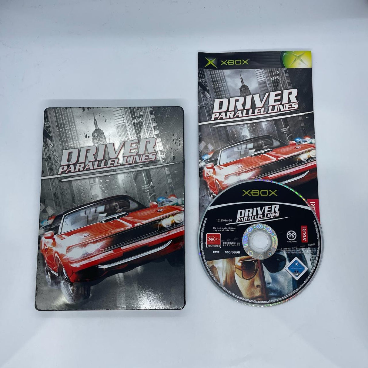 Driver Parallel Lines Steelbook Edition Xbox Original Game + Manual PAL