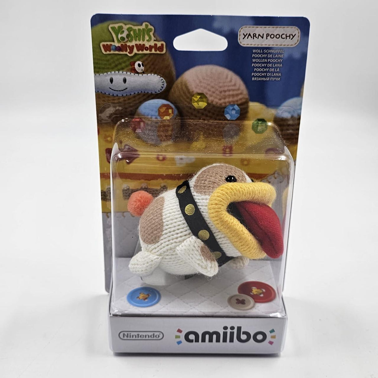 Yoshi's Woolly World Yarn Poochy Nintendo Amiibo 16JE4 - Trippy Trades 