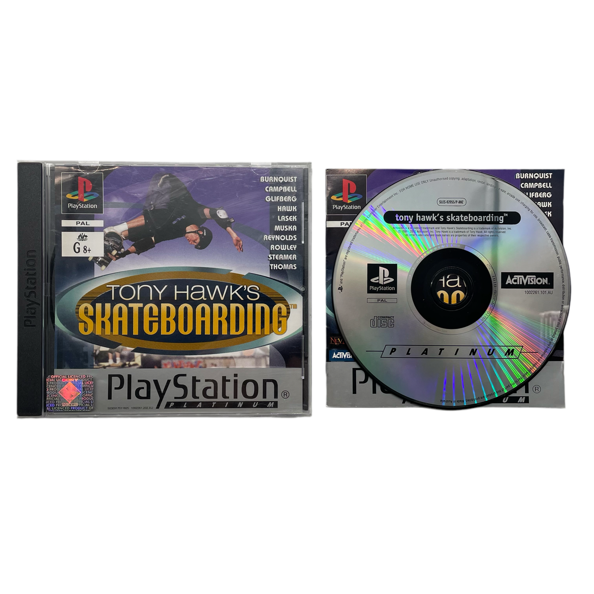 Tony Hawk’s Skateboarding PlayStation 1 PS1 Game + Manual PAL