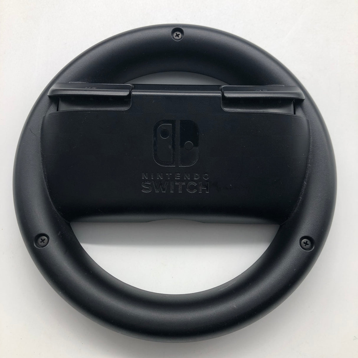 Nintendo Switch Black Steering Wheel Joy-Con Controller Handle Grip