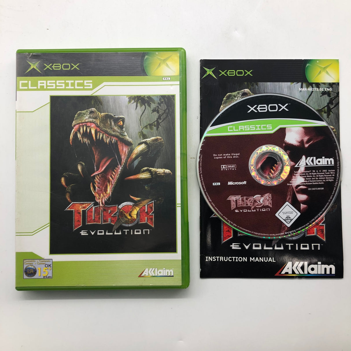 Turok Evolution Xbox Original Game + Manual PAL