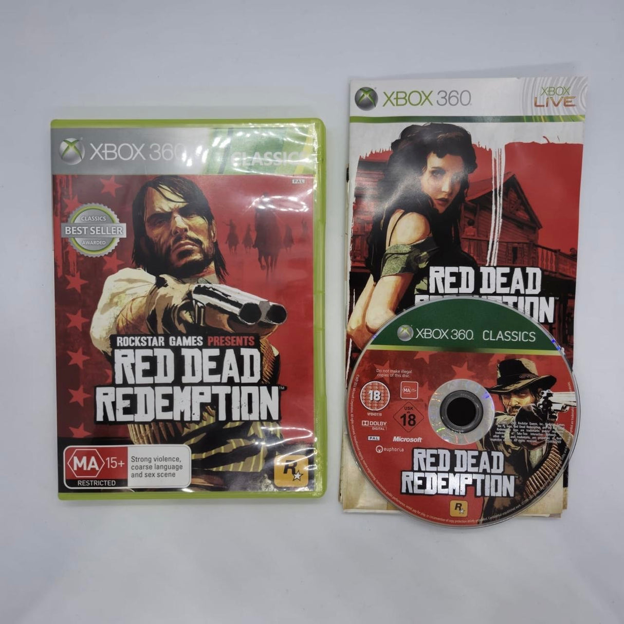 Red Dead Redemption Xbox 360 Game + Manual PAL