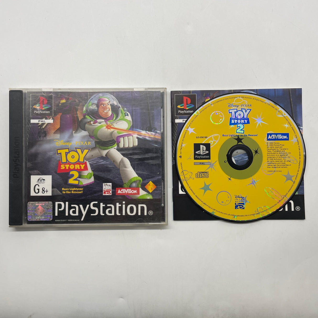 Toy Story 2 Buzz Lightyear to the Rescue PlayStation 1 PS1 Game + Manual PAL