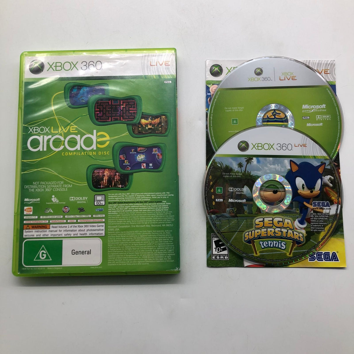 Sega Superstars Tennis Xbox 360 Game + Manual PAL 25AU4