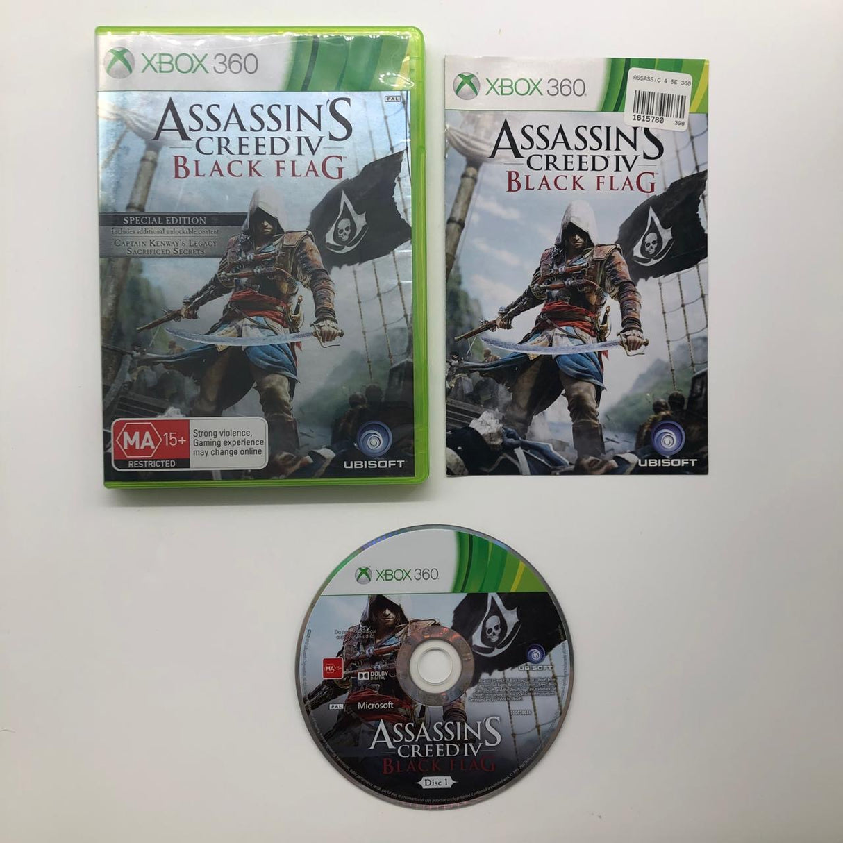 Assassins Creed IV Black Flag Xbox 360 Game + Manual PAL 28A4 - Trippy Trades 