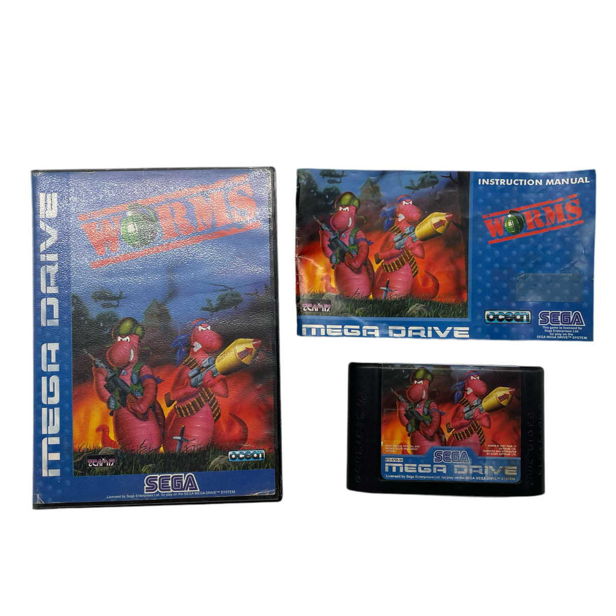 Worms Sega Mega Drive Game PAL