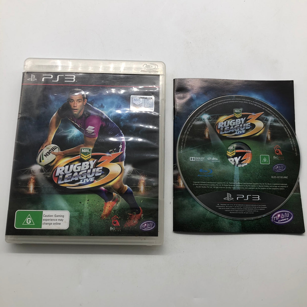 Rugby League Live 3 PS3 Playstation 3 Game + Manual 25AU4