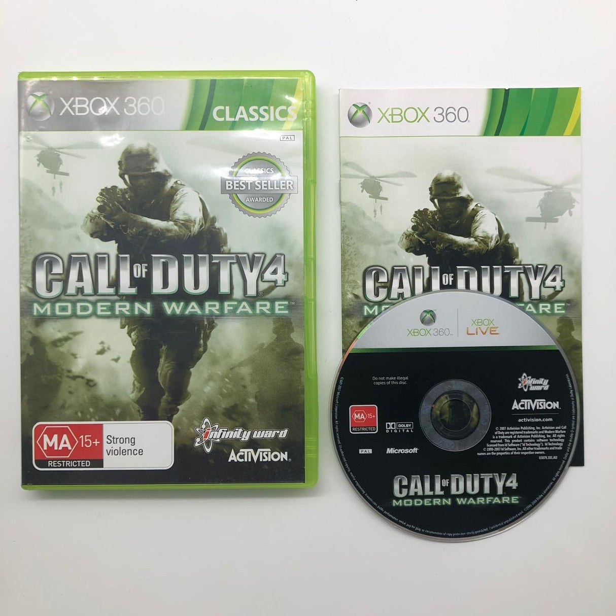 Call Of Duty 4 Modern Warfare Xbox 360 Game + Manual PAL 28A4 - Trippy Trades 