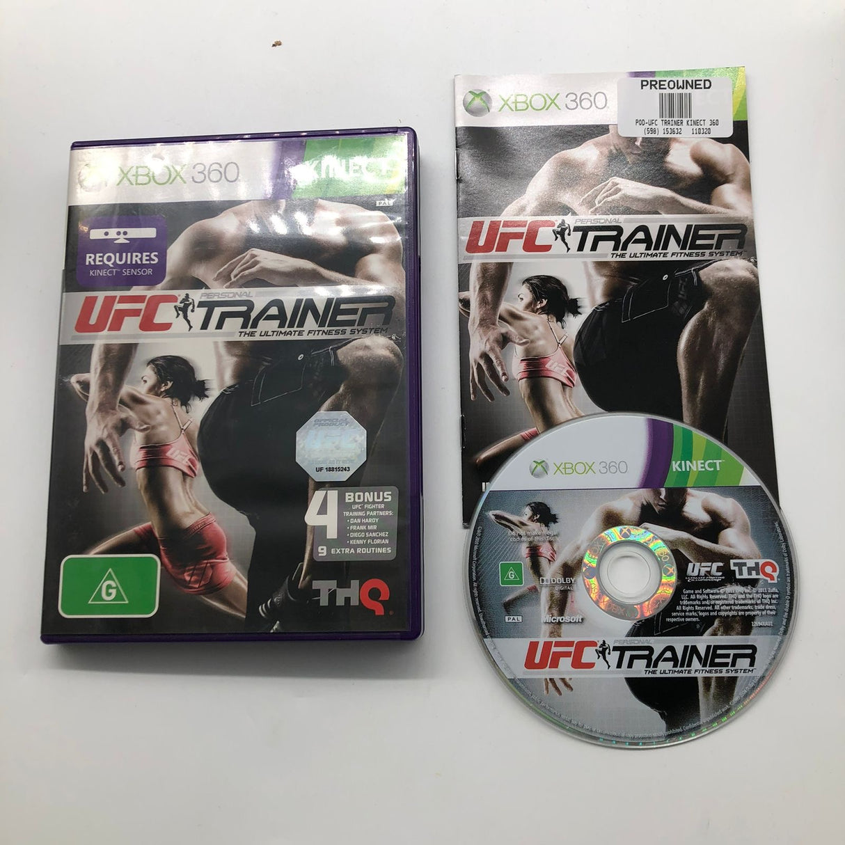 UFC Trainer Xbox 360 Game + Manual PAL