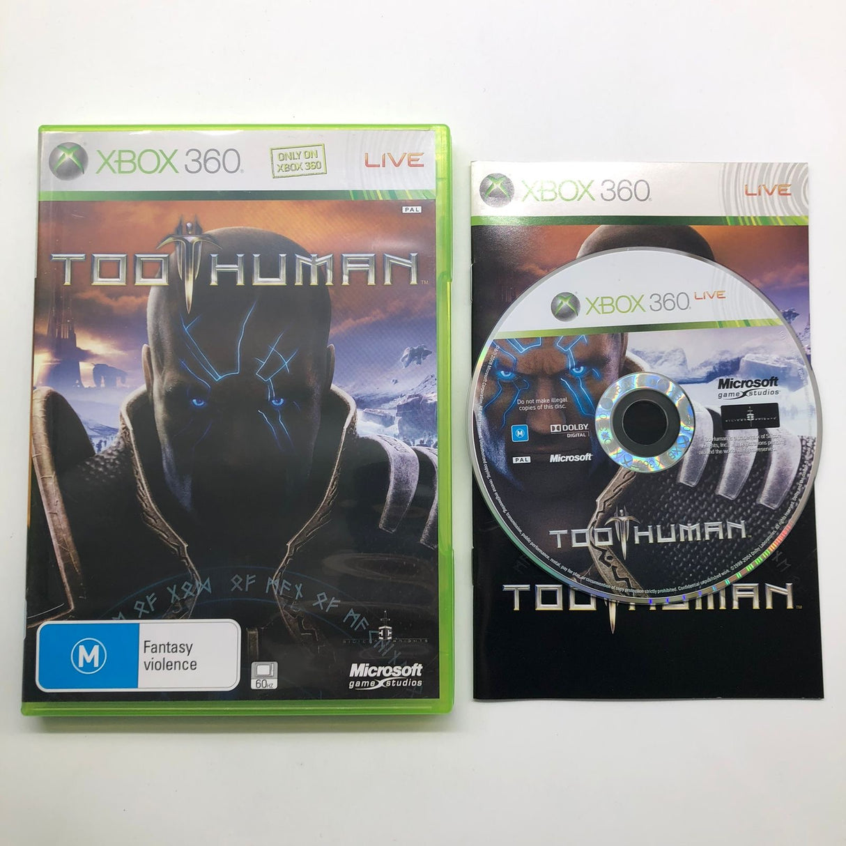 Too Human Xbox 360 Game + Manual PAL