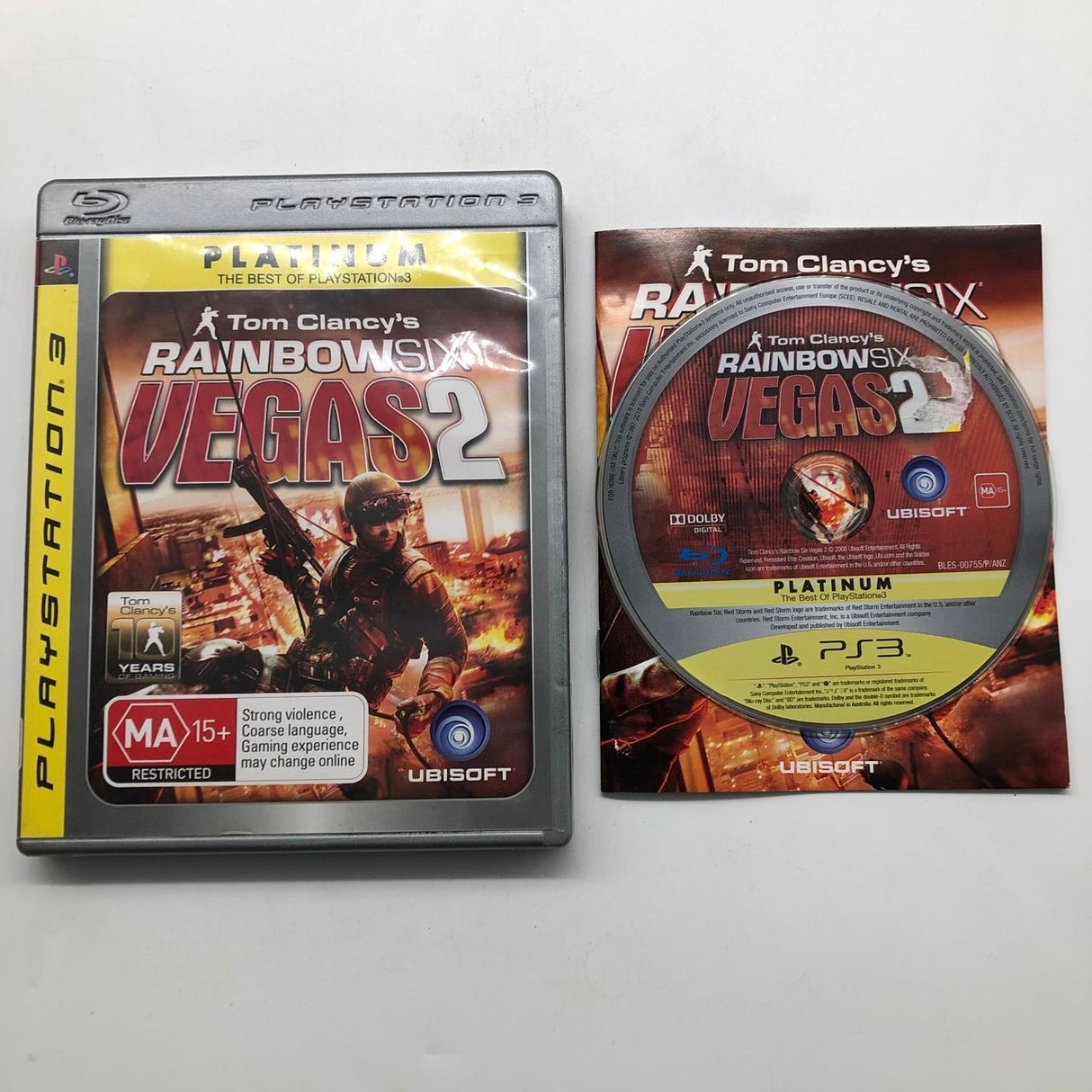 Tom Clancy's Rainbow Six Vegas 2 PS3 Playstation 3 Game + Manual PAL 25AU4