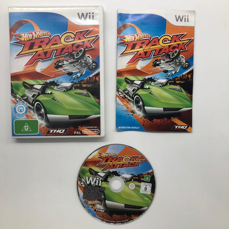 Hot Wheels Track Attack Nintendo Wii Game + Manual PAL 28A4 - Trippy Trades 