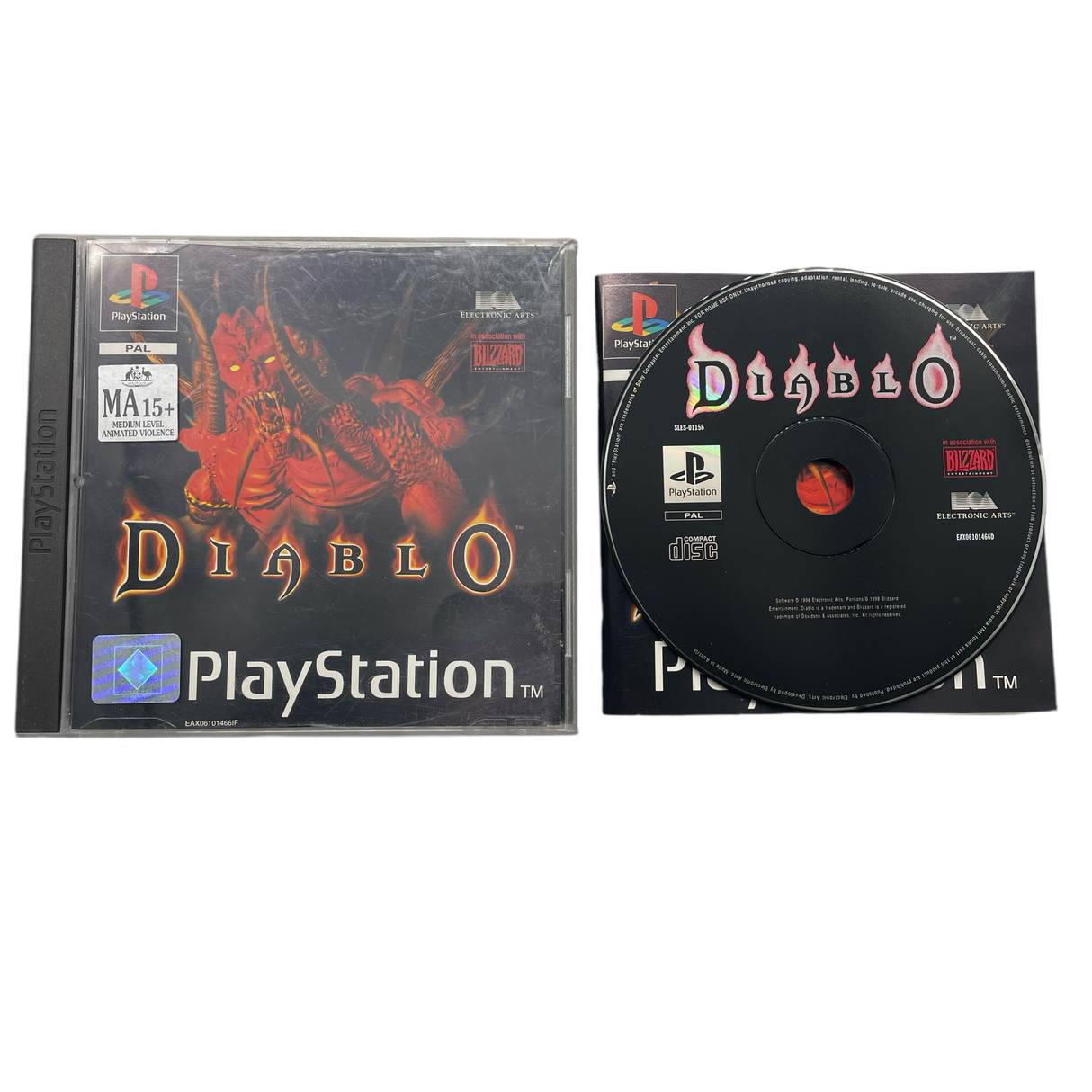 Diablo PS1 PlayStation 1 Game + Manual PAL